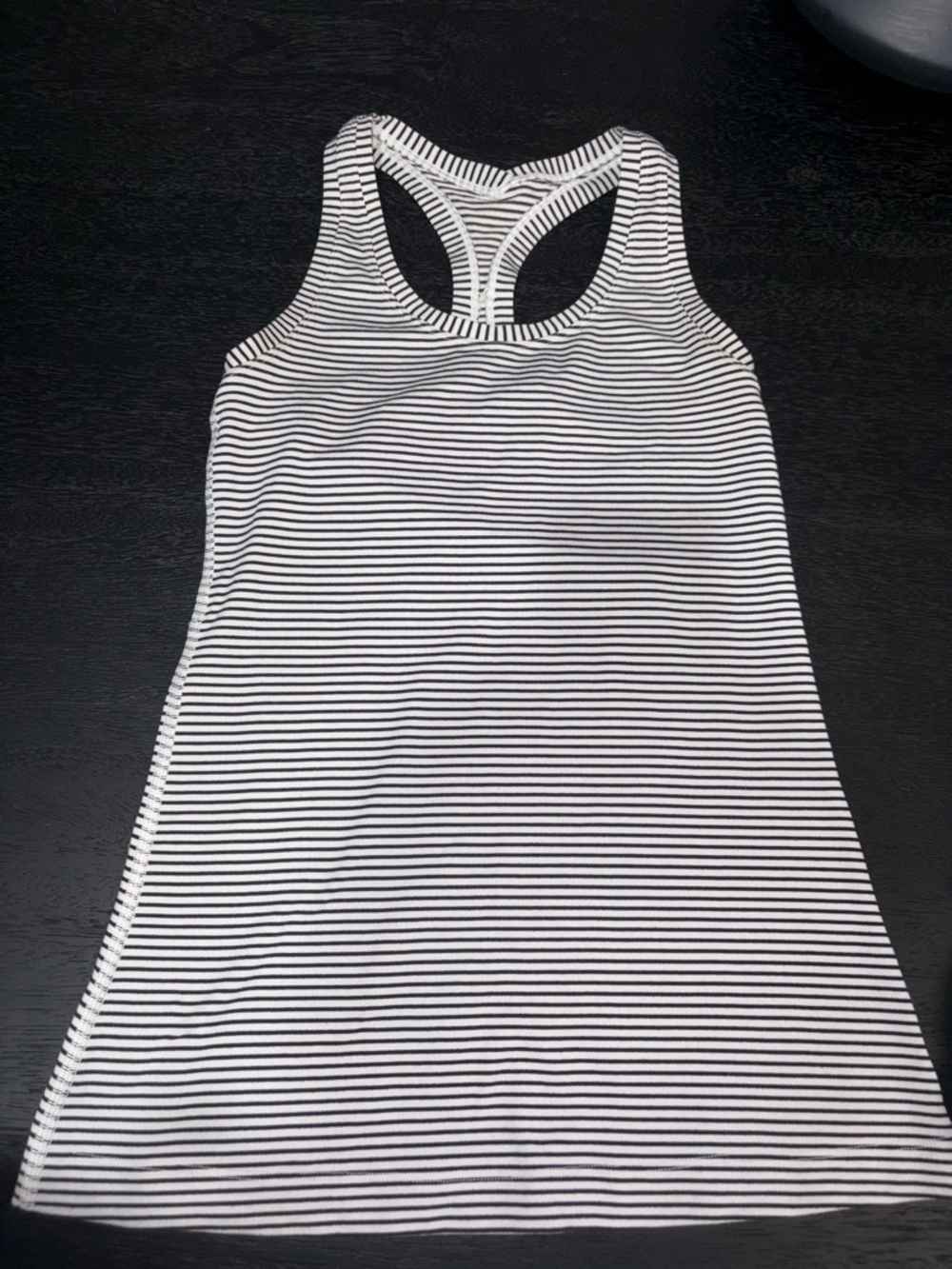 lululemon Striped Racerback Tank Top - White and Black